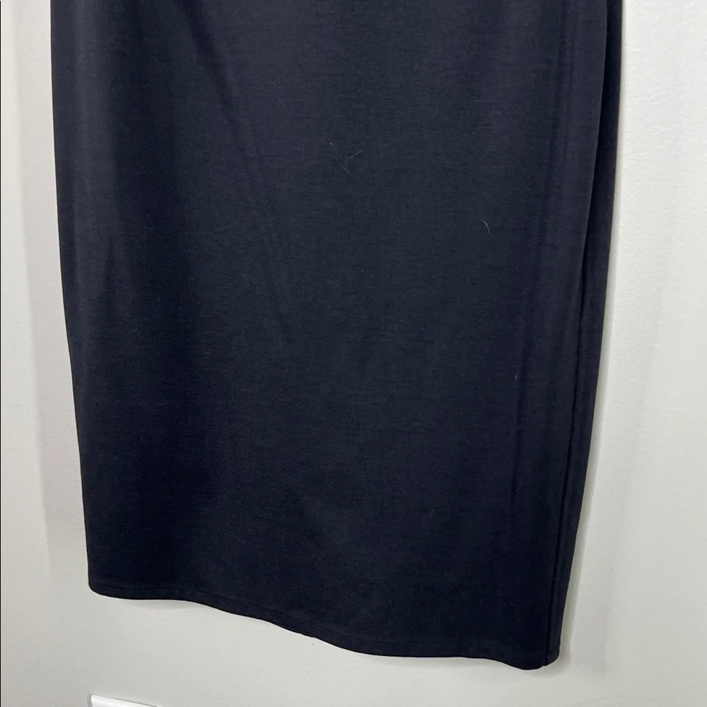 Michelle Jonas Travelwear Ruffle Halter Neck Black Dress size Small